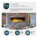 Majestic Lanai 48-Inch Single Sided Linear Outdoor Gas Fireplace [ODLANAIG-48]