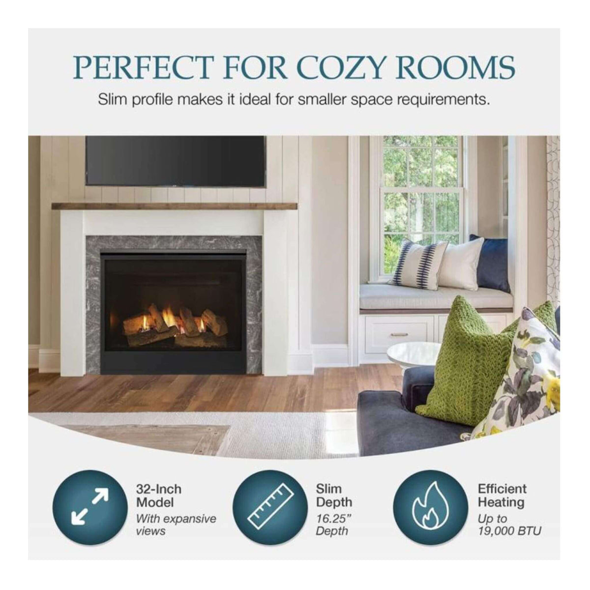 Majestic Mercury 32-Inch Direct Vent Natural Gas Fireplace [MERC32IN]