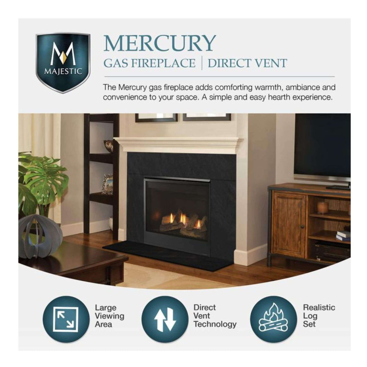 Majestic Mercury 32-Inch Direct Vent Natural Gas Fireplace [MERC32IN]