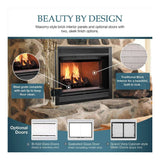 Majestic Sovereign 42-Inch Black Wood Burning Fireplace [SA42R/C]
