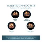 Majestic Sovereign 42-Inch Black Wood Burning Fireplace [SA42R/C]