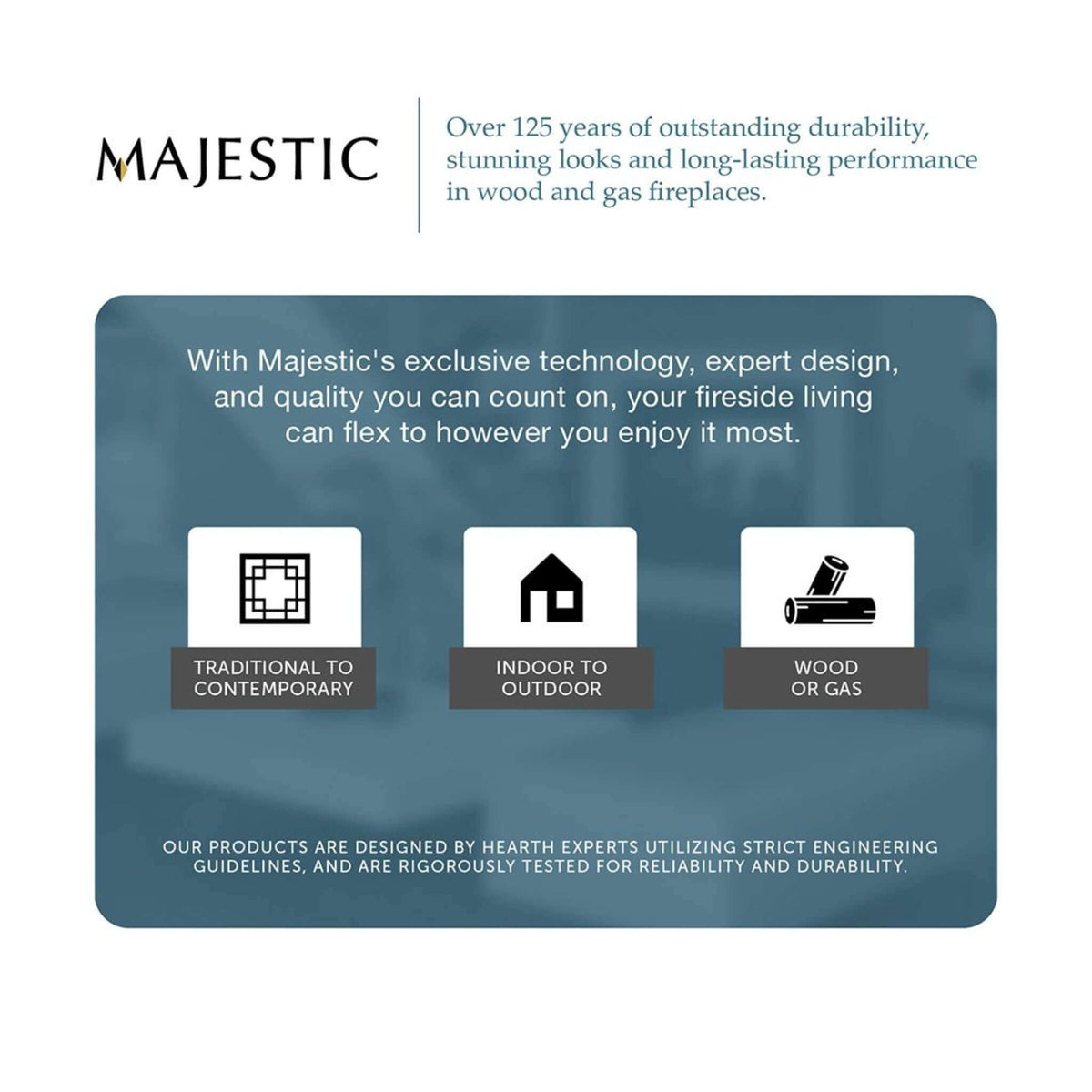 Majestic Sovereign 42-Inch Black Wood Burning Fireplace [SA42R/C]