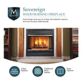 Majestic Sovereign 42-Inch Black Wood Burning Fireplace [SA42R/C]
