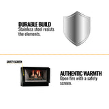 Majestic Sovereign 36-Inch Black Wood Burning Fireplace [SA36R/C]