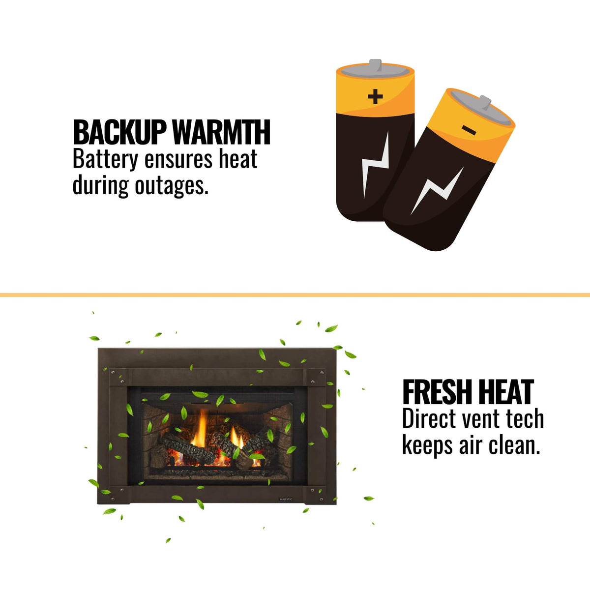 Majestic Trilliant 35-Inch Direct Vent Gas Fireplace Insert [TRILLIANT35IN]