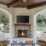 Majestic Traditional Stacked Brick Courtyard Outdoor Gas Fireplace [ODCOUG-36/42SSL]