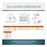 Majestic Villawood 42-Inch Traditional Refractory Outdoor Wood Burning Fireplace [ODVILLA-42T-B]