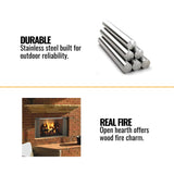 Majestic Villawood 42-Inch Traditional Refractory Outdoor Wood Burning Fireplace [ODVILLA-42T-B]