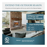 Majestic Villawood 42-Inch Traditional Refractory Outdoor Wood Burning Fireplace [ODVILLA-42T-B]