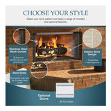 Majestic Villawood 42-Inch Traditional Refractory Outdoor Wood Burning Fireplace [ODVILLA-42T-B]