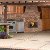 Majestic Villawood 42-Inch Traditional Refractory Outdoor Wood Burning Fireplace [ODVILLA-42T-B]