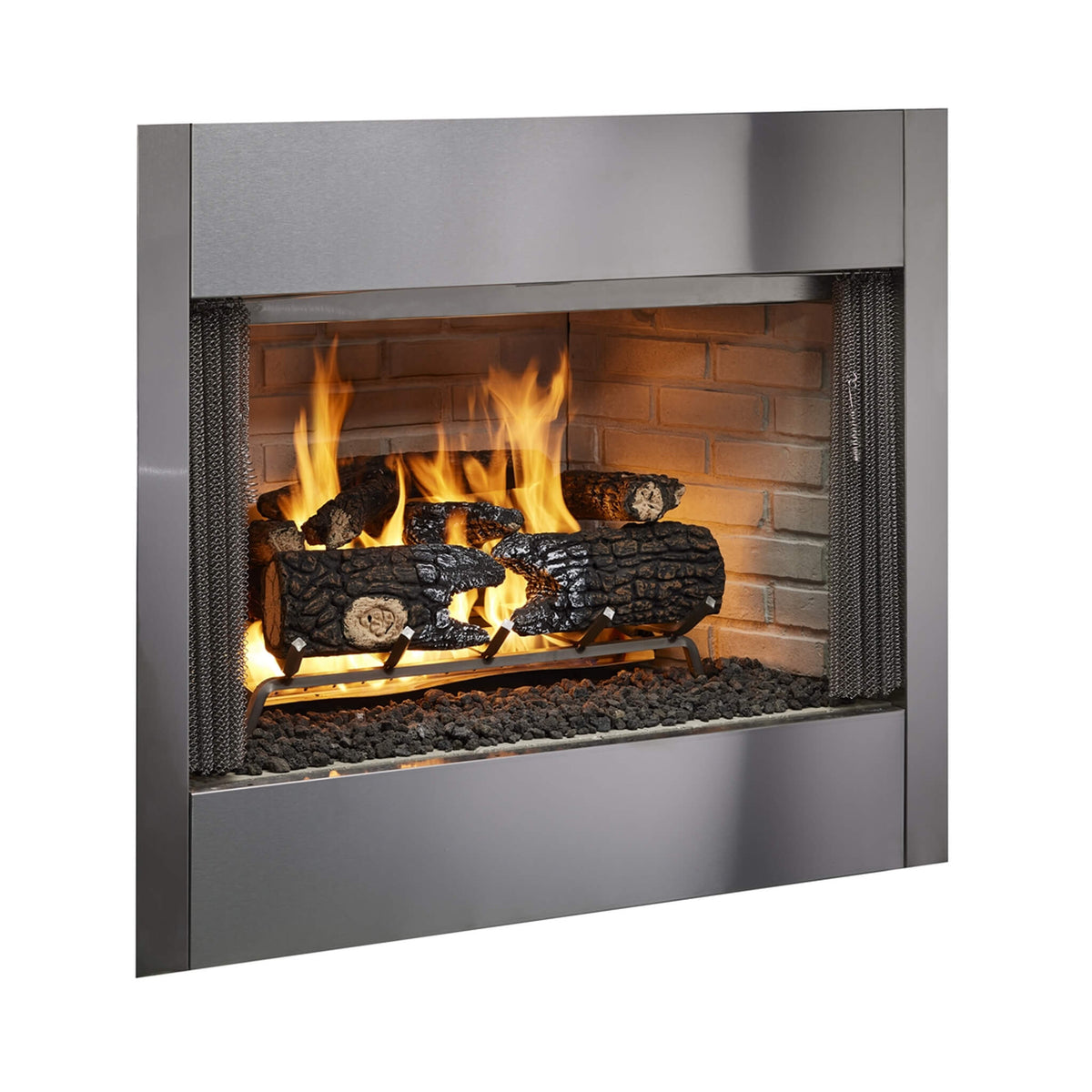Majestic Villawood 42-Inch Traditional Refractory Outdoor Wood Burning Fireplace [ODVILLA-42T-B]