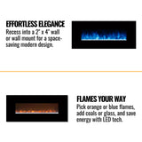 Modern Flames Ambiance 60-Inch Built-In Electric Fireplace With LED Flame Technology [AL60CLX2-G]