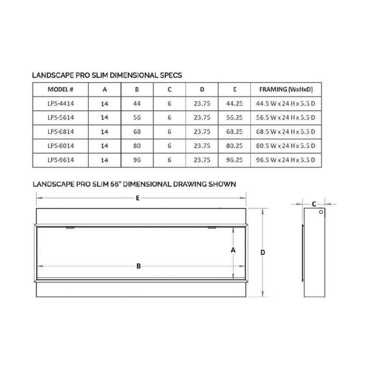 Modern Flames Landscape Pro Slim 68-Inch Built-In Electric Fireplace [LPS-6814V2]