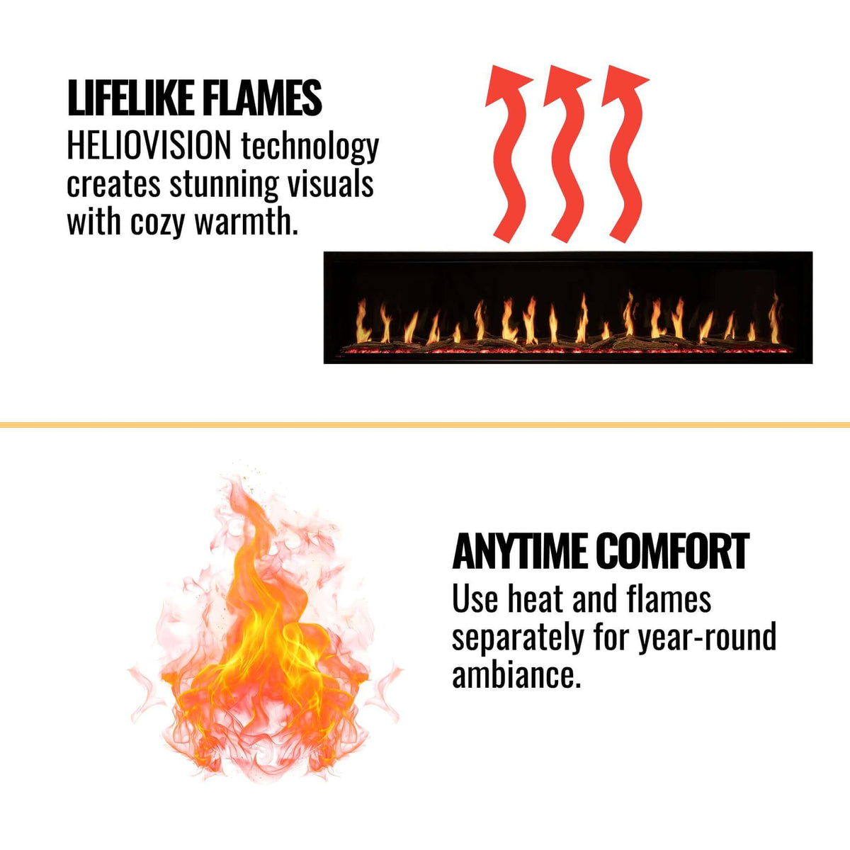 Modern Flames Orion Multi 76-Inch Heliovision Built-In Electric Fireplace [OR76-MULTI]