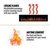 Modern Flames Orion Multi 76-Inch Heliovision Built-In Electric Fireplace [OR76-MULTI]