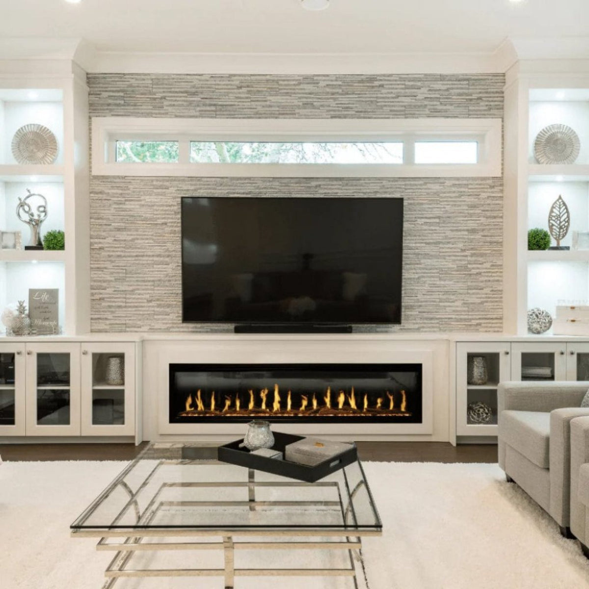 Modern Flames Orion Slim 100-Inch Heliovision Single-Sided Fireplace [OR100-SLIM]
