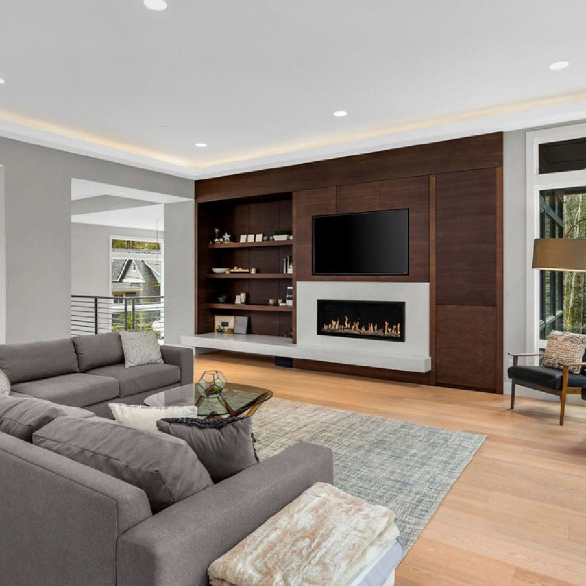 Modern Flames Orion Slim 60-Inch Heliovision Single-Sided Electric Fireplace [OR60-SLIM]