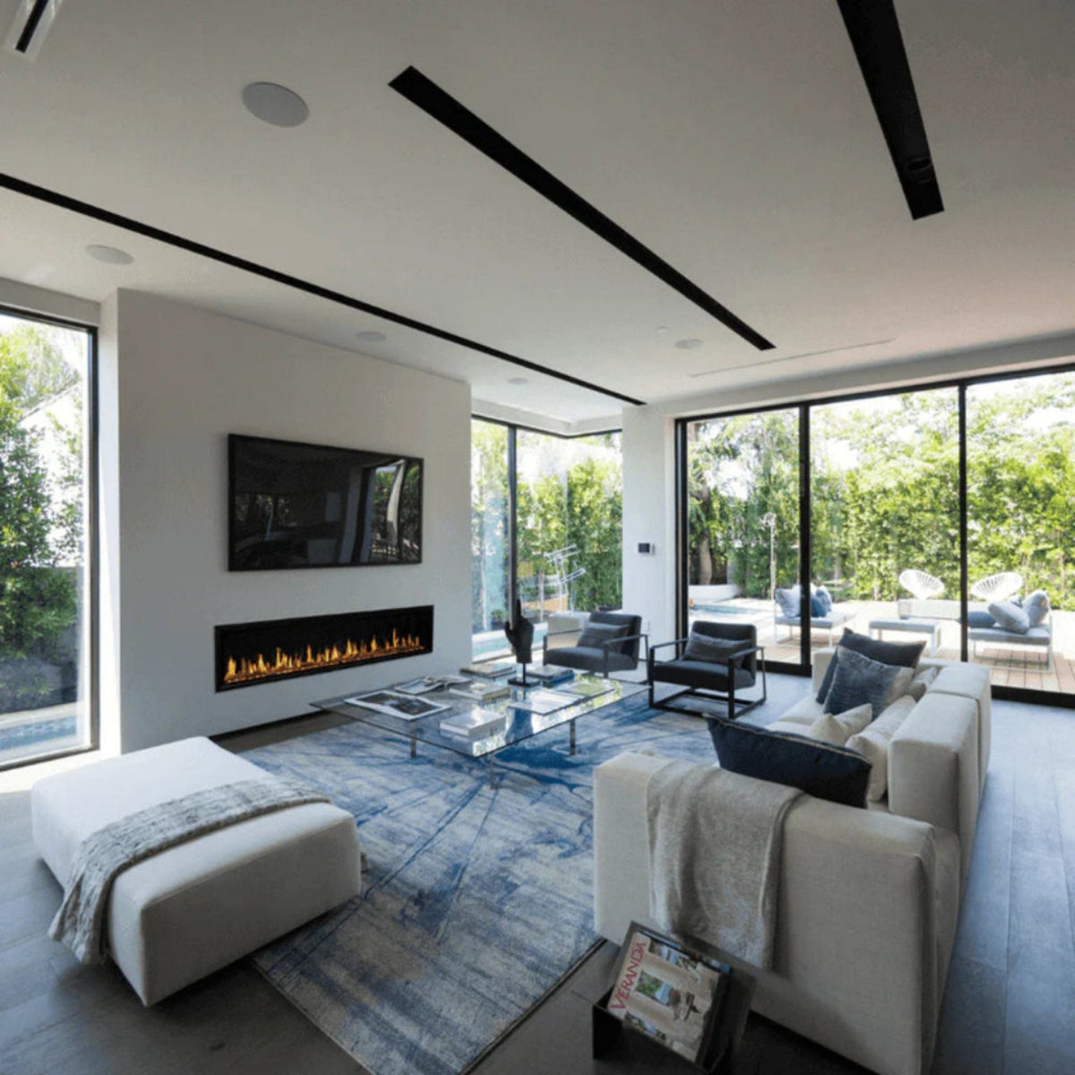 Modern Flames Orion Slim 76-Inch Heliovision Single-Sided Electric Fireplace [OR76-SLIM]