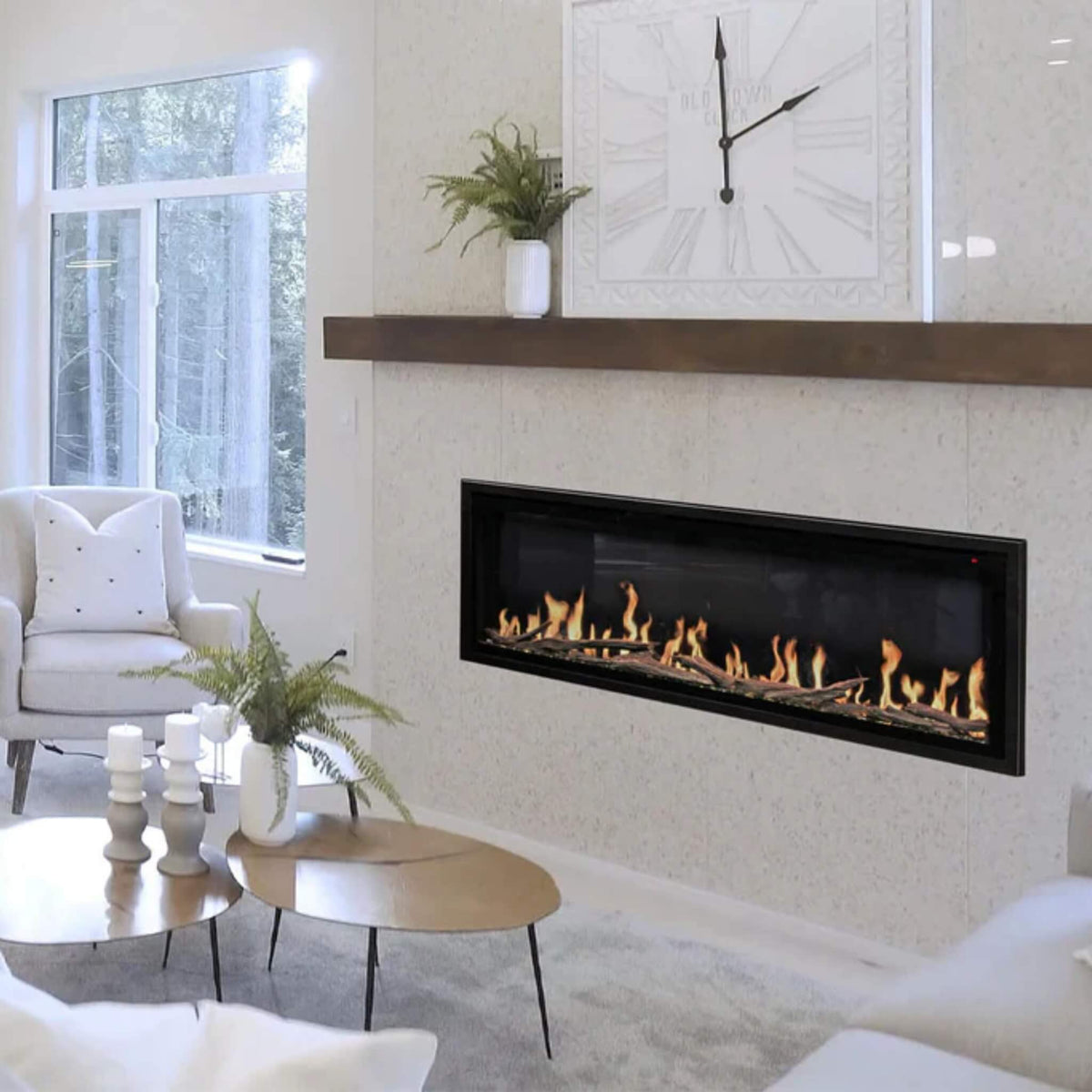 Modern Flames Orion Slim 76-Inch Heliovision Single-Sided Electric Fireplace [OR76-SLIM]
