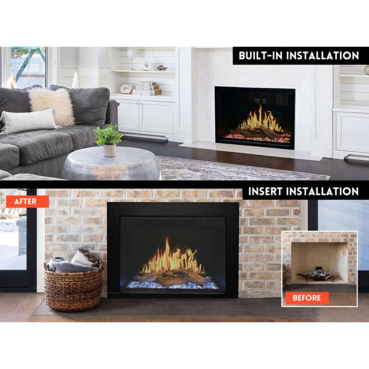 Modern Flames Orion Traditional 26-Inch Heliovision Electric Fireplace [OR26-TRAD]