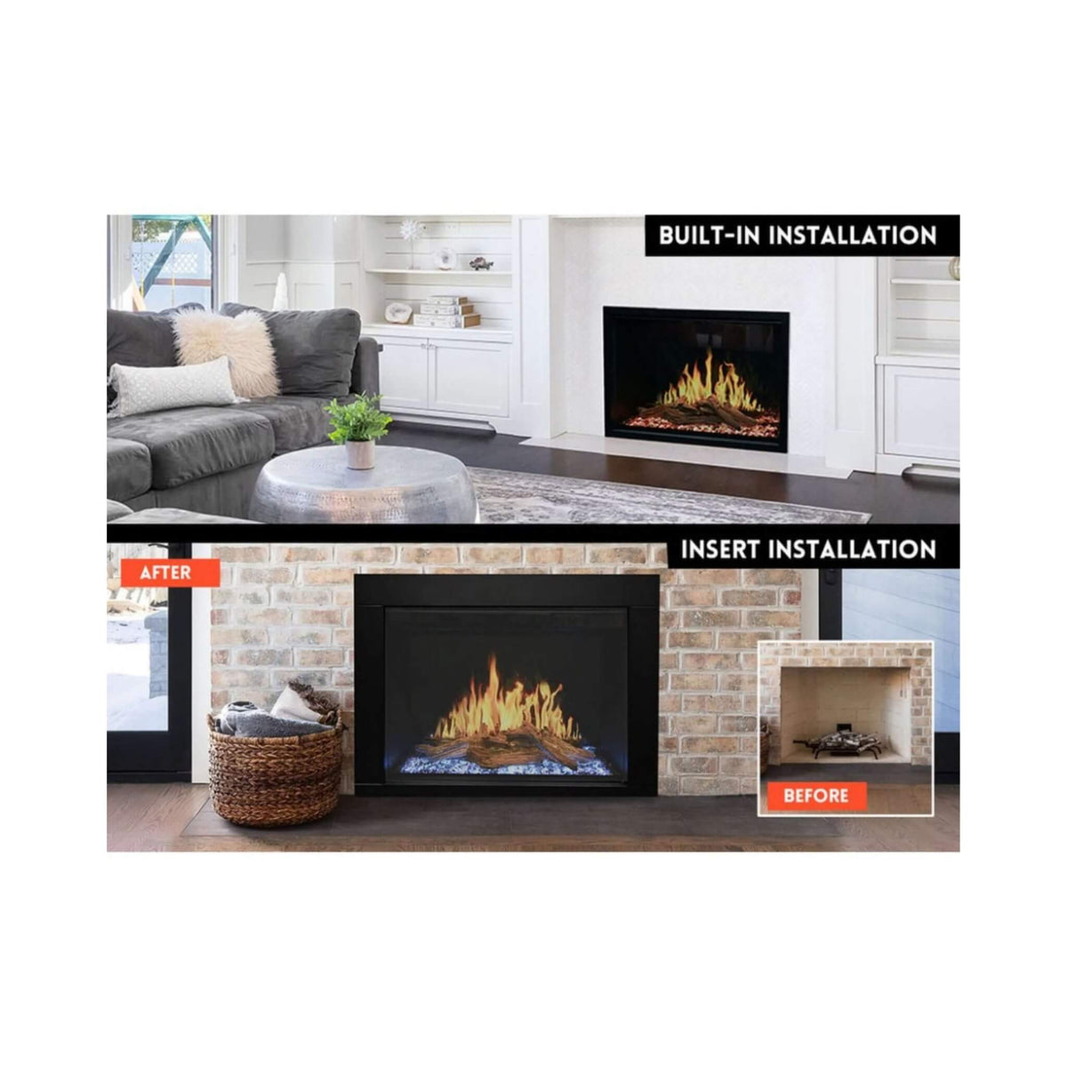 Modern Flames Orion Traditional 36-Inch Heliovision Electric Fireplace [OR36-TRAD]