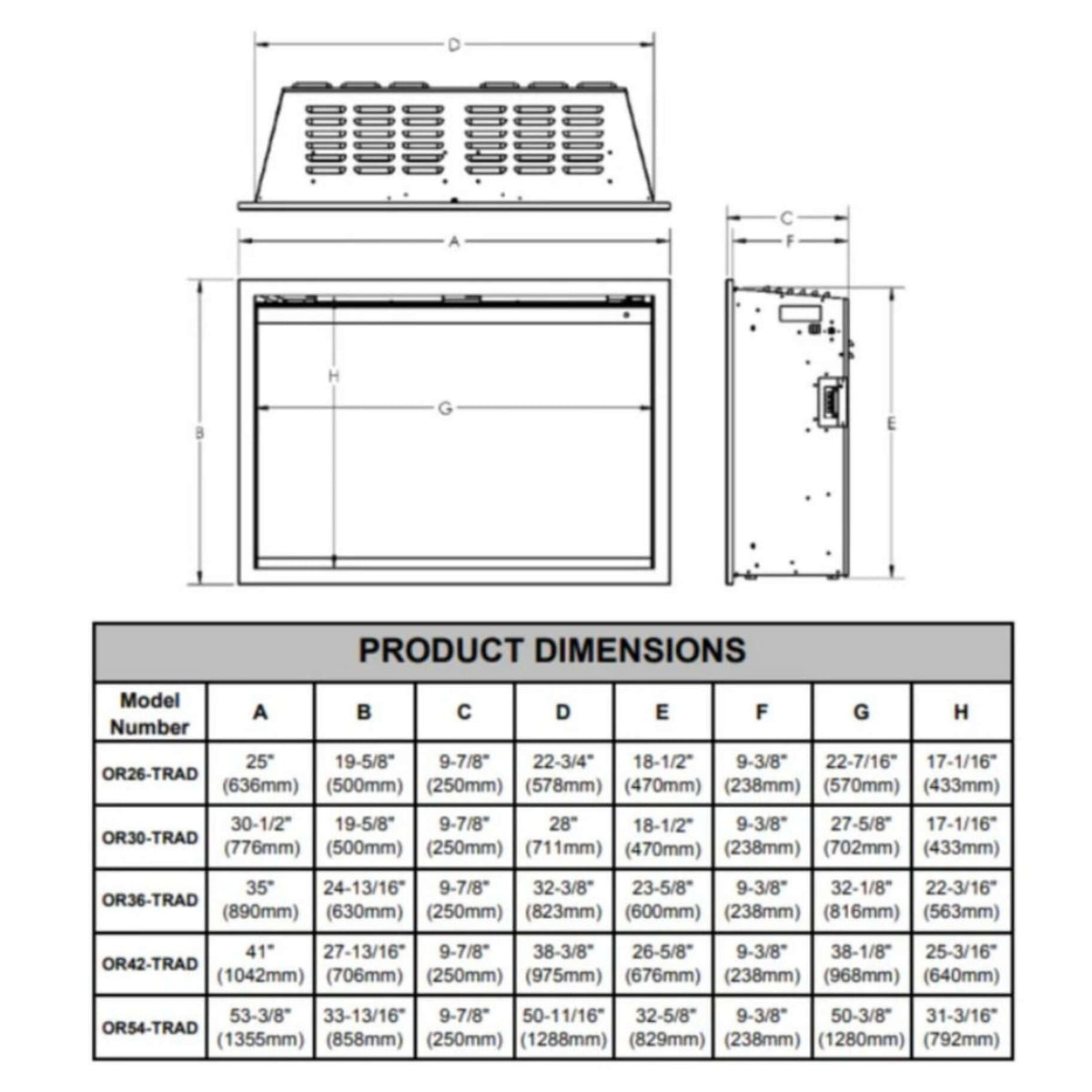Modern Flames Orion Traditional 42-Inch Heliovision Electric Fireplace [OR42-TRAD]