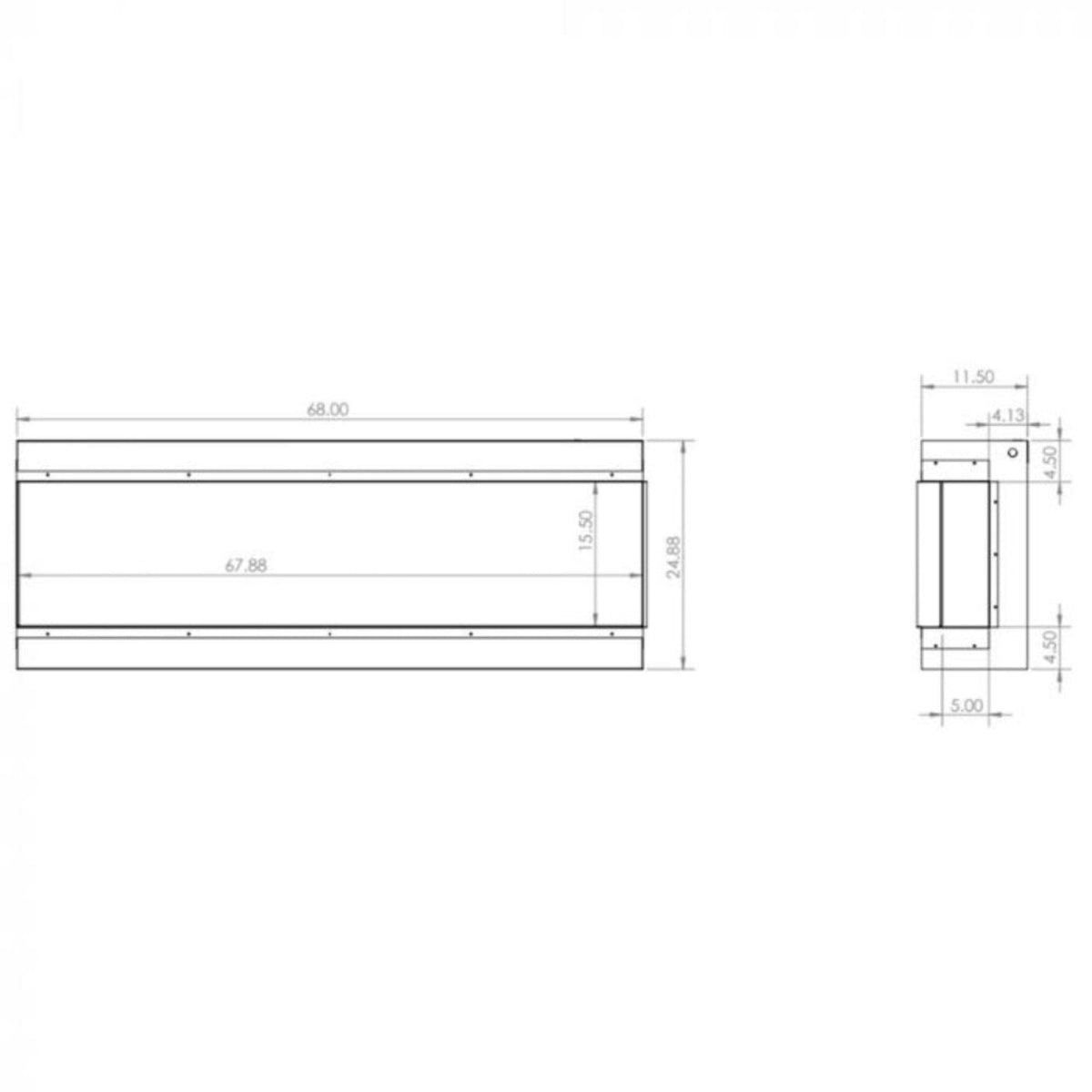 Modern Flames Redstone 36-Inch Built-In Traditional Electric Fireplace [RS-3626]