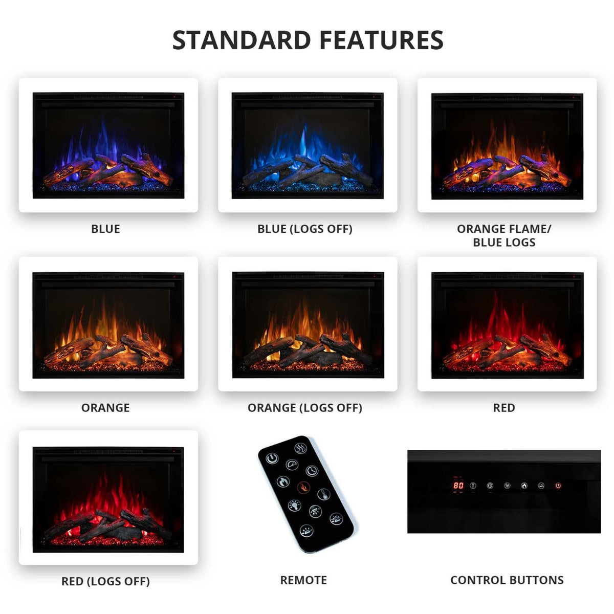 Modern Flames Redstone 42-Inch Built-In Traditional Electric Fireplace [RS-4229]