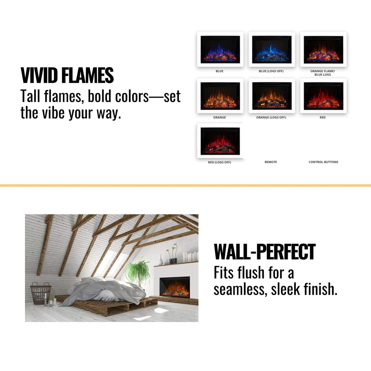 Modern Flames Redstone 54-Inch Built-In Traditional Electric Fireplace [RS-5435]