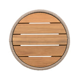 Alora Modern Rustic Coffee Table & Side Table With Woven Rope Design (SAK56739)