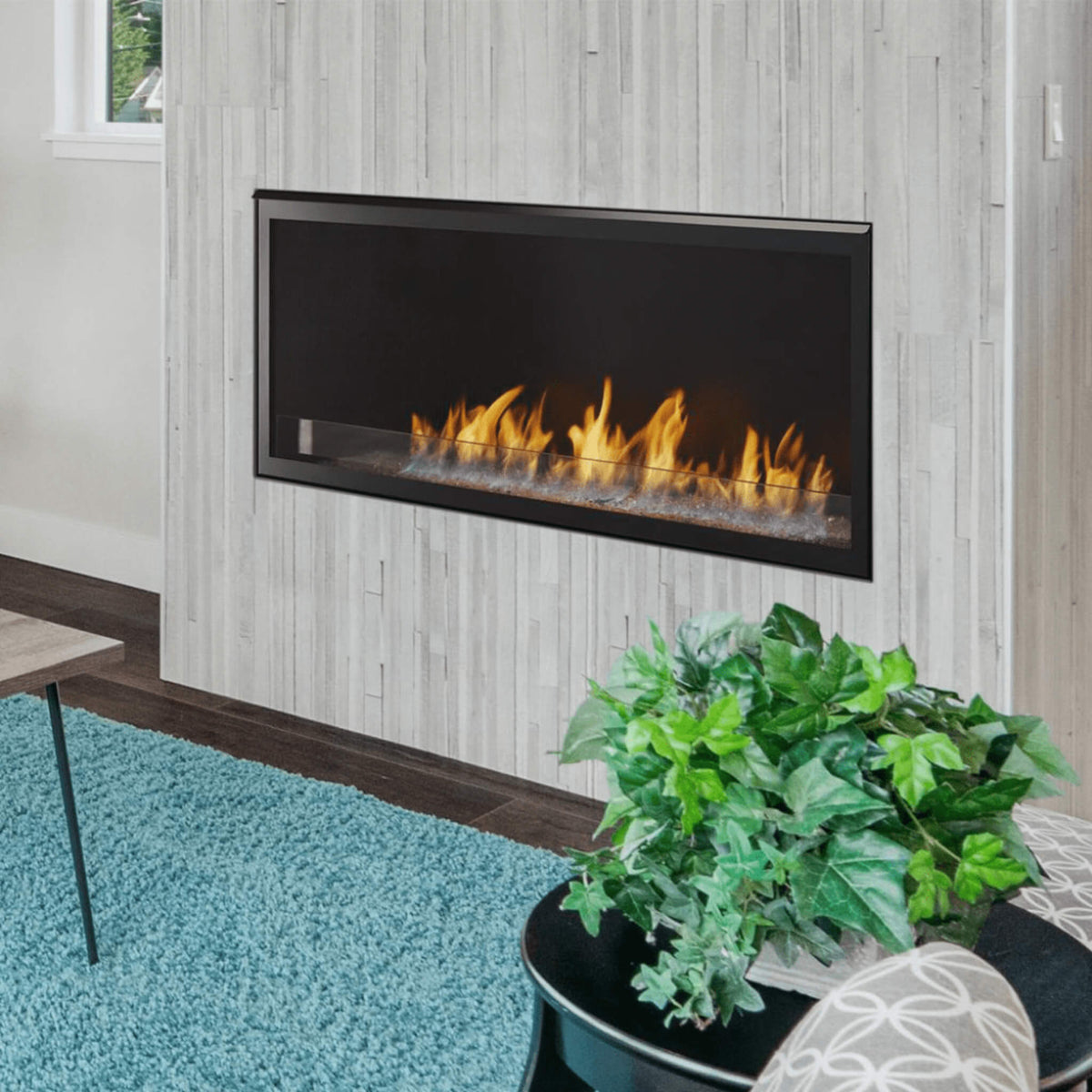 Monessen Artisan 42-Inch Vent-Free Linear Fireplace With IPI Plus Electronic Ignition And Remote Control [AVFL42N/PIP-BU]