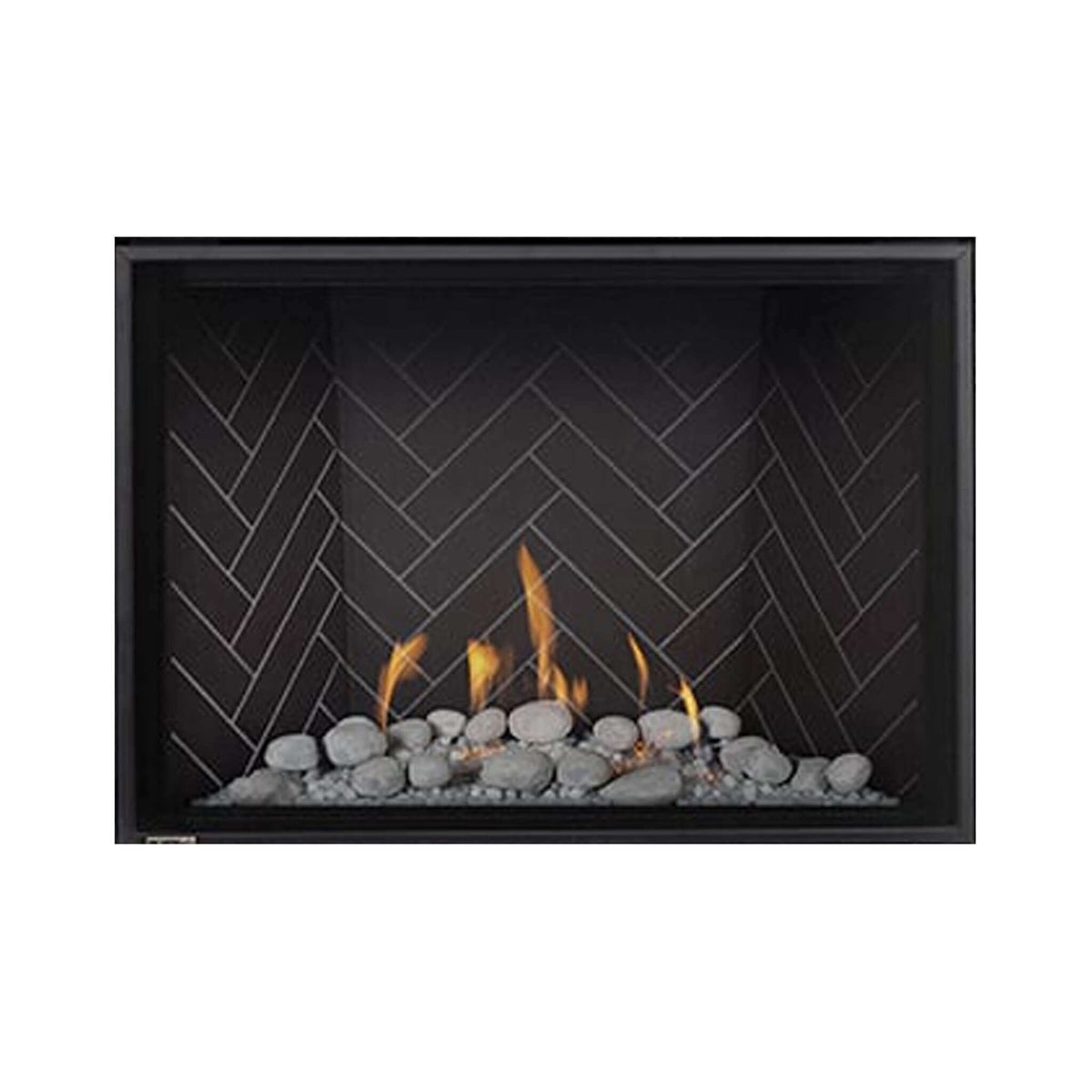 Montigo DelRay Square Direct Vent Natural Gas Fireplace With Concealed Universal Burner [DRSQ34/38/42/46NI]