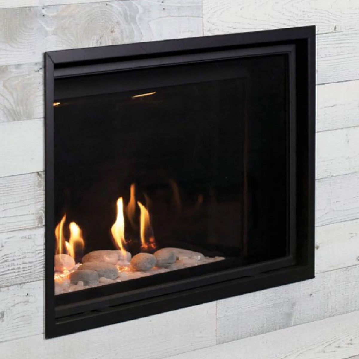 Montigo DelRay Square Direct Vent Natural Gas Fireplace With Concealed Universal Burner [DRSQ34/38/42/46NI]