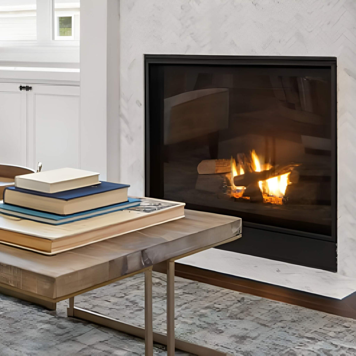 Montigo DelRay Square Full Load Direct Vent Natural Gas Fireplace With Battery Backup [DRSQ34/38/42NI-2]