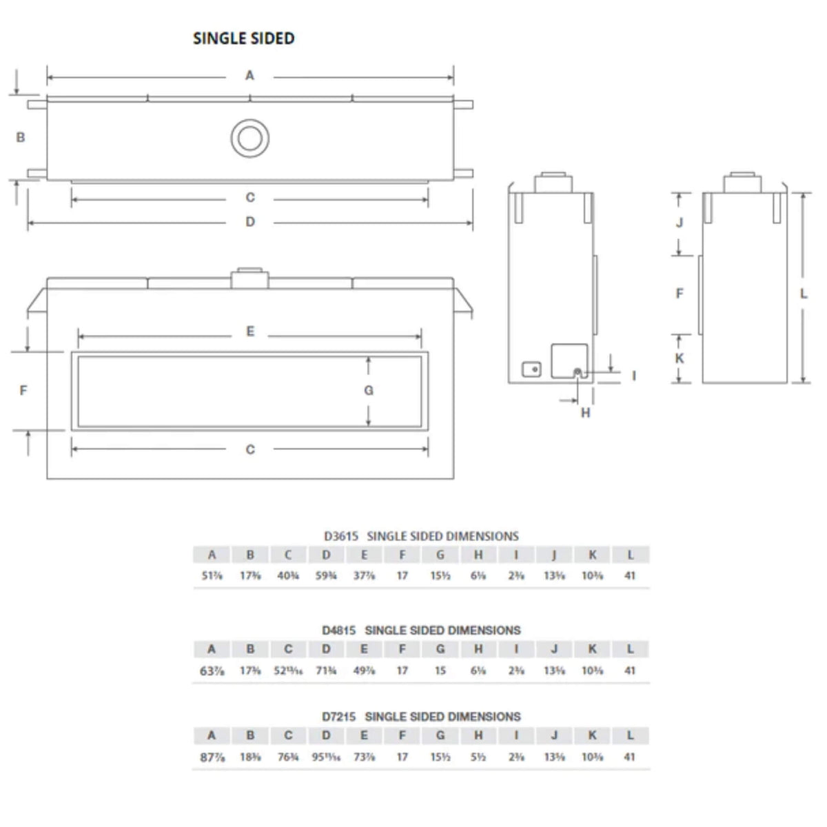 Montigo Distinction 48-Inch Single Sided Linear Direct Vent Natural Gas Fireplace [D4815NI-2]