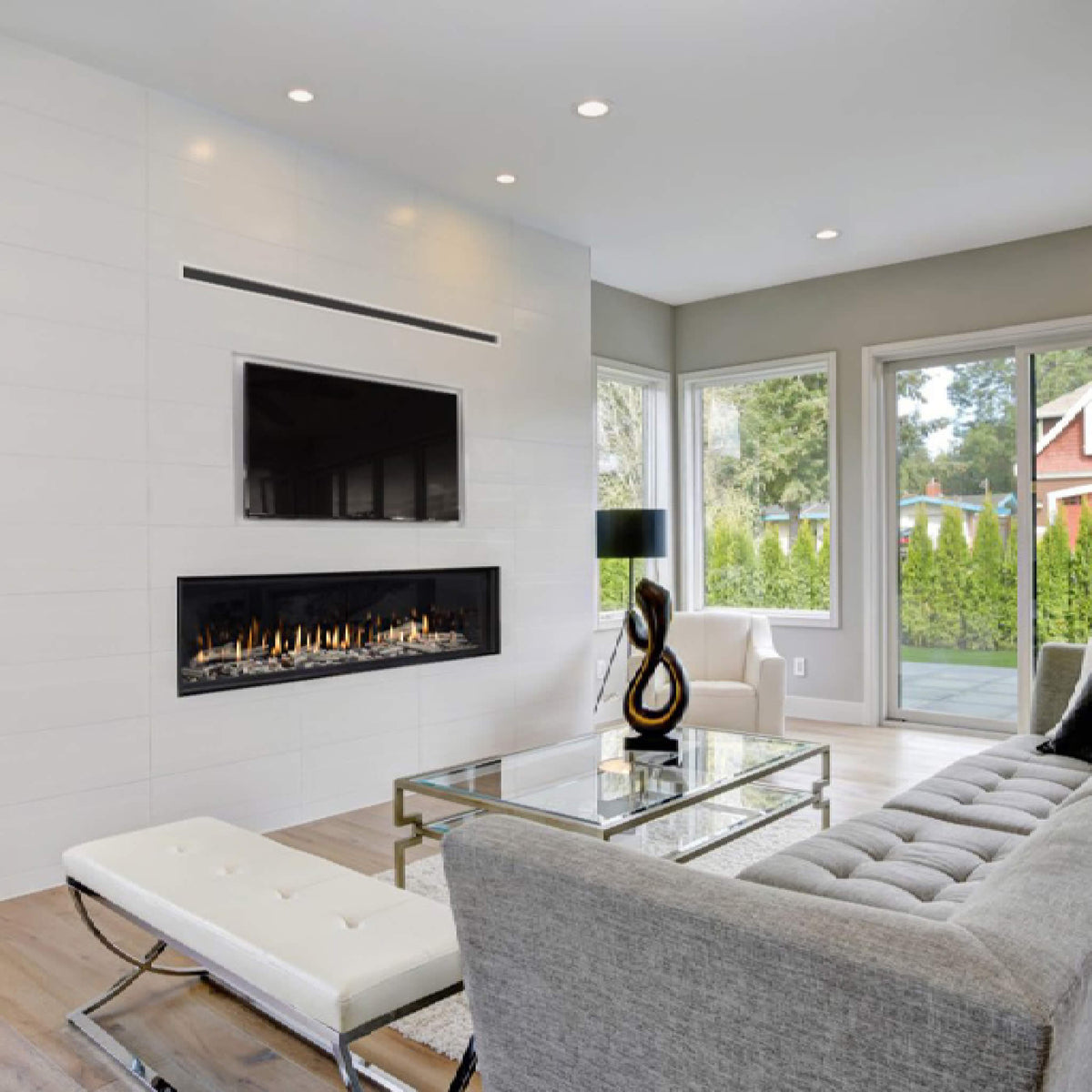 Montigo Distinction 63" Single Sided Linear Direct Vent Natural Gas Fireplace [D6315NI-2]