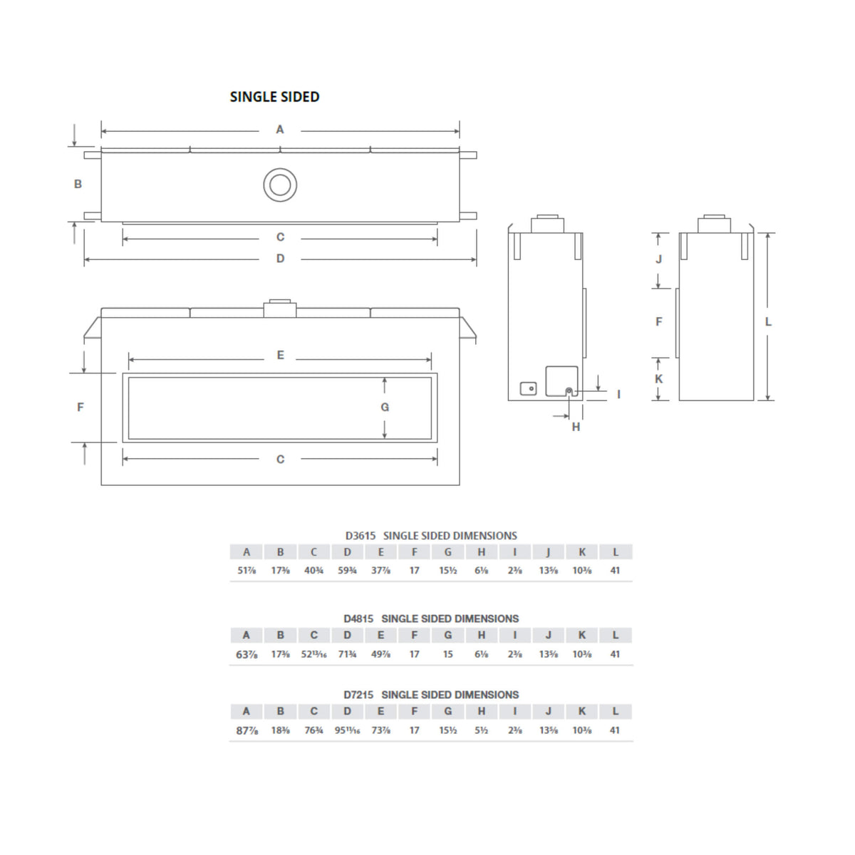 Montigo Distinction 72-Inch Single Sided Linear Direct Vent Natural Gas Fireplace [D7215NI-2]