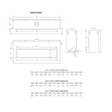 Montigo Distinction 72-Inch Single Sided Linear Direct Vent Natural Gas Fireplace [D7215NI-2]