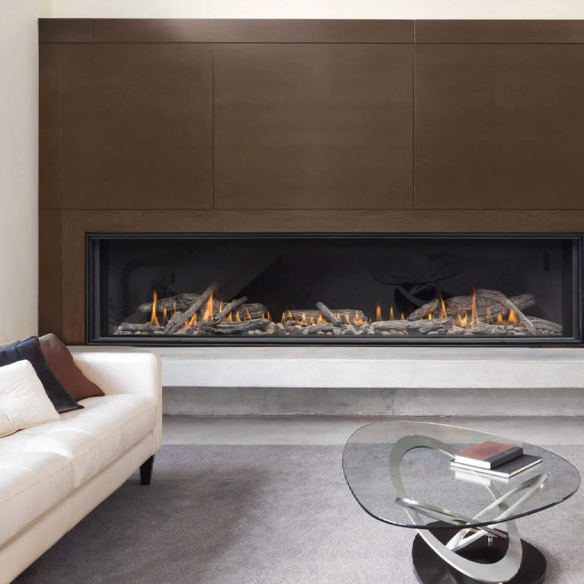 Montigo Distinction 72-Inch Single Sided Linear Direct Vent Natural Gas Fireplace [D7215NI-2]