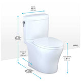 [MS436124CEMFGN#01] TOTO Aquia IV Cube Dual Flush Universal Height Toilet With Soft Close Bidet Seat
