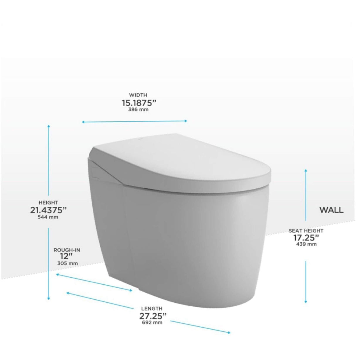 [MS8551CUMFG#01] TOTO Neorest AS 1.0 GPF Dual Flush One Piece Elongated Toilet With Integrated Smart Bidet Seat