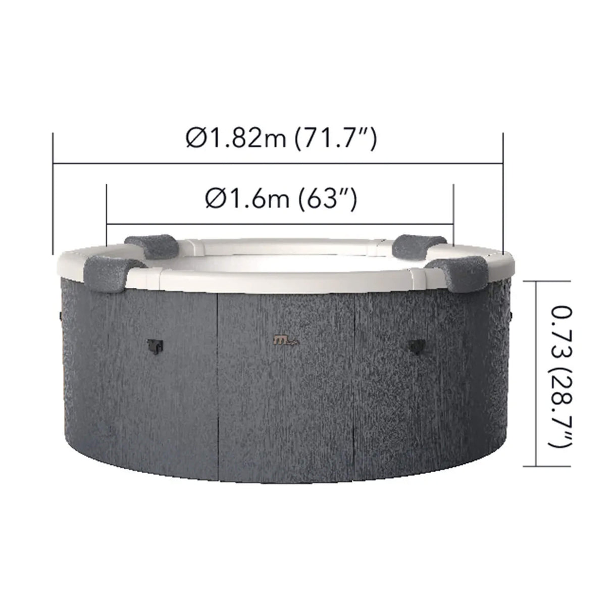 MSpa Denver Frame Series Six-Person Inflatable Round Hot Tub With Hydro Massage [F-DO066W] (SAK87043)