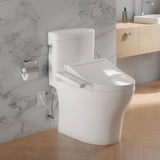 [MW4363074CEMFGN#01] TOTO Aquia IV Cube Elongated Dual Flush Toilet With Washlet C2 Bidet Seat And Left Hand Lever