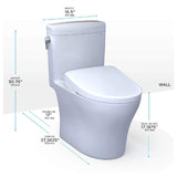 [MW4364726CEMFGN#01] TOTO Aquia IV Cube Washlet S7 With 1.28 GPF And 0.9 Elongated Bidet Toilet