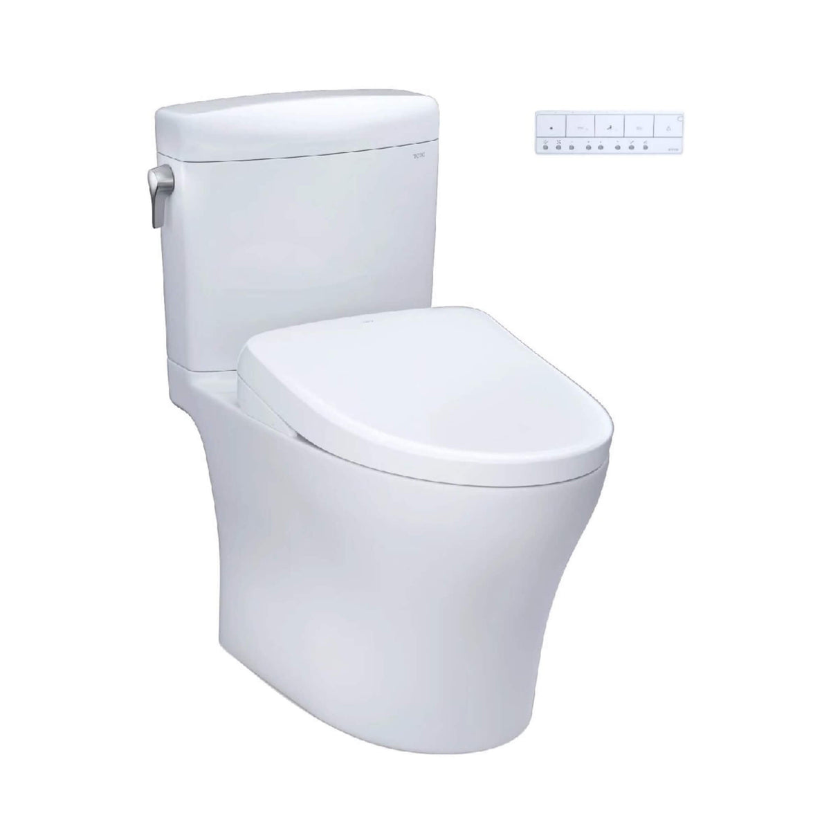 [MW4364726CEMFGN#01] TOTO Aquia IV Cube Washlet S7 With 1.28 GPF And 0.9 Elongated Bidet Toilet