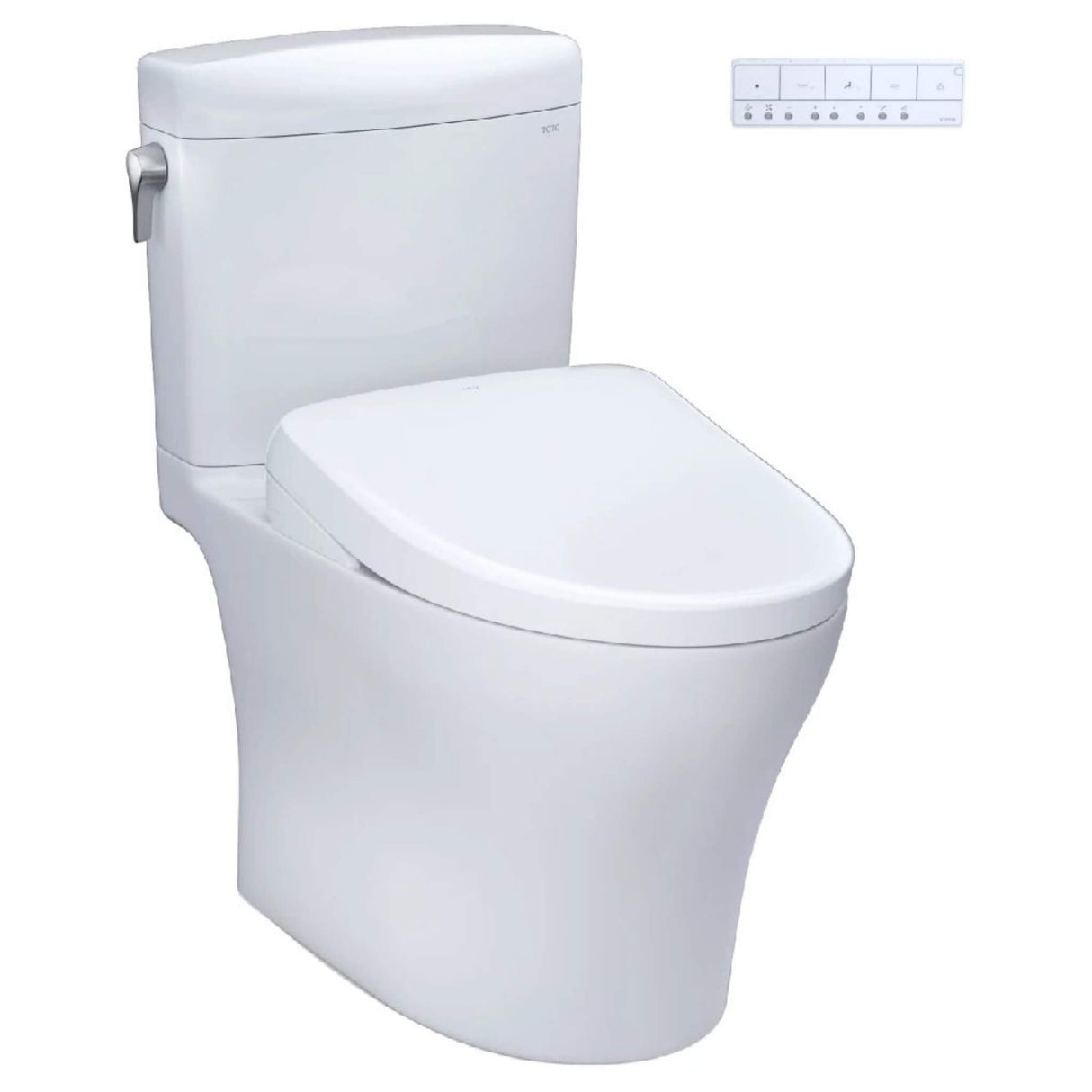 [MW4364736CEMFGN#01] TOTO Aquia IV Cube 1.28 GPF And 0.9 GPF Dynamax Tornado Flush Toilet With Washlet S7A Bidet Seat