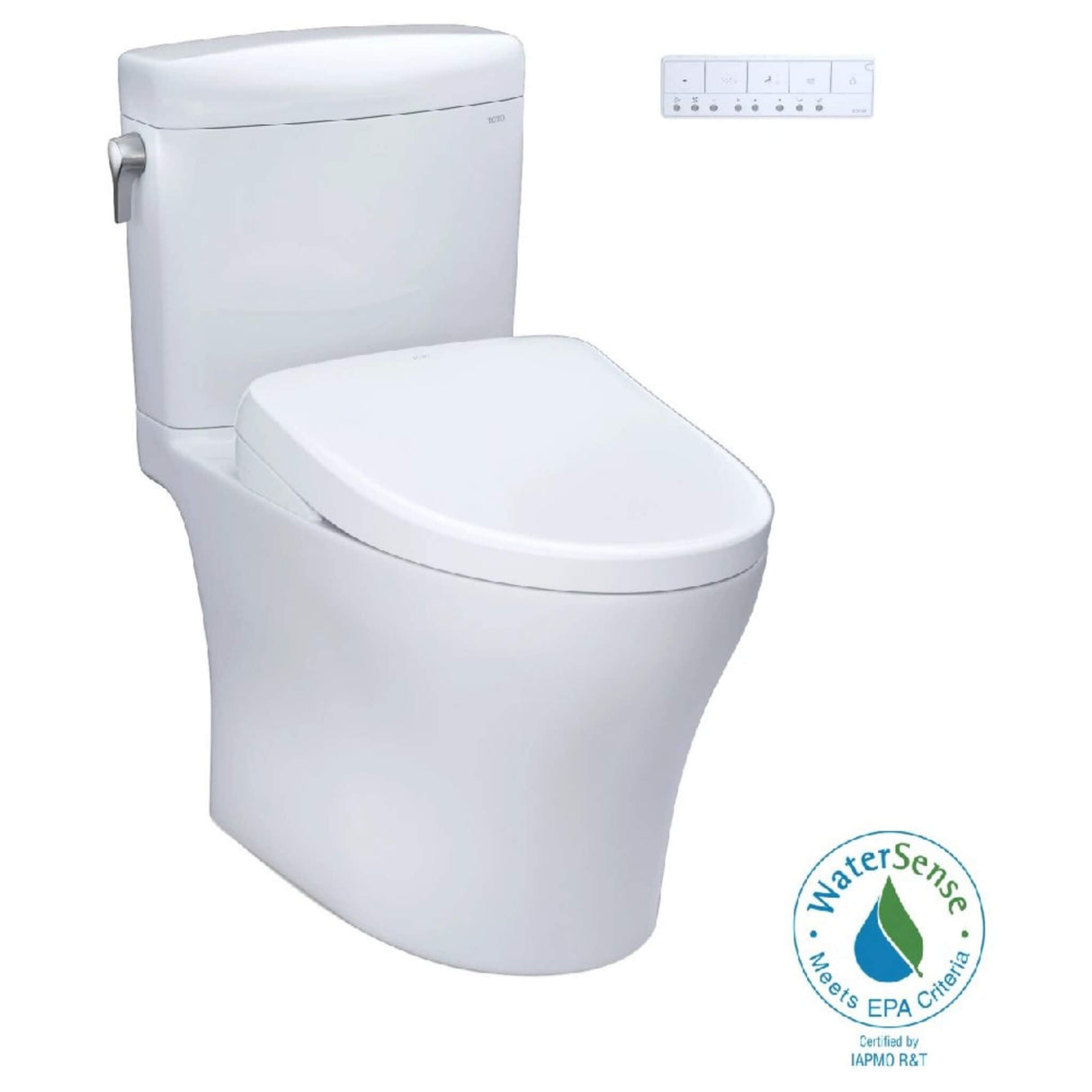 [MW4364736CEMFGN#01] TOTO Aquia IV Cube 1.28 GPF And 0.9 GPF Dynamax Tornado Flush Toilet With Washlet S7A Bidet Seat