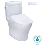 [MW4364736CEMFGN#01] TOTO Aquia IV Cube 1.28 GPF And 0.9 GPF Dynamax Tornado Flush Toilet With Washlet S7A Bidet Seat