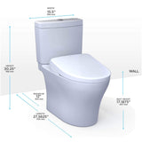 [MW4464726CEMFGN#01] TOTO Aquia IV Dual Flush Elongated Universal Height Toilet With Washlet S7 Bidet Seat